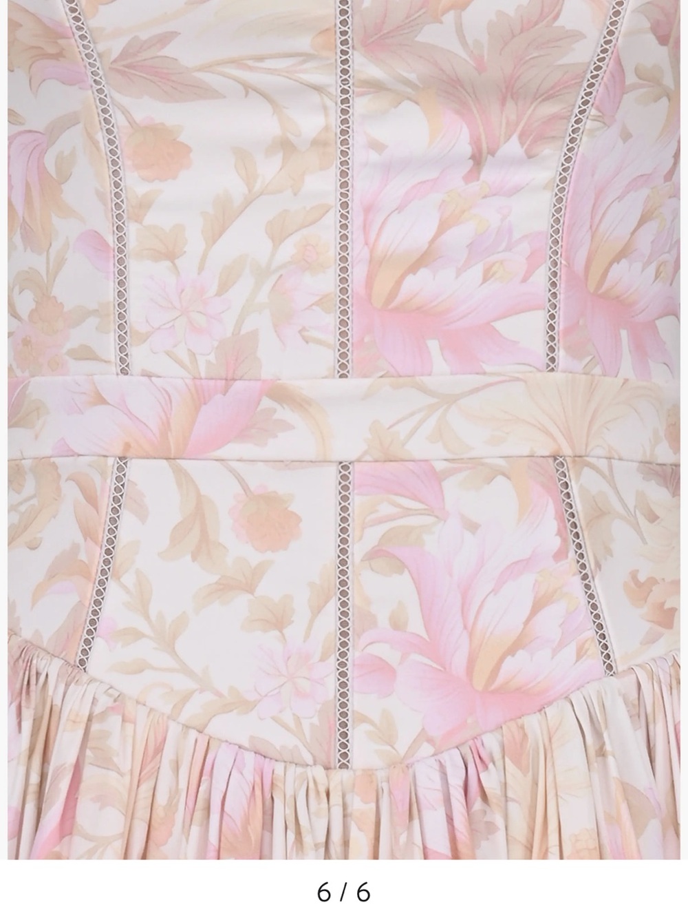 House of CB Ysabella Mini Dress Peach Floral Size S NWT - Picture 4 of 8